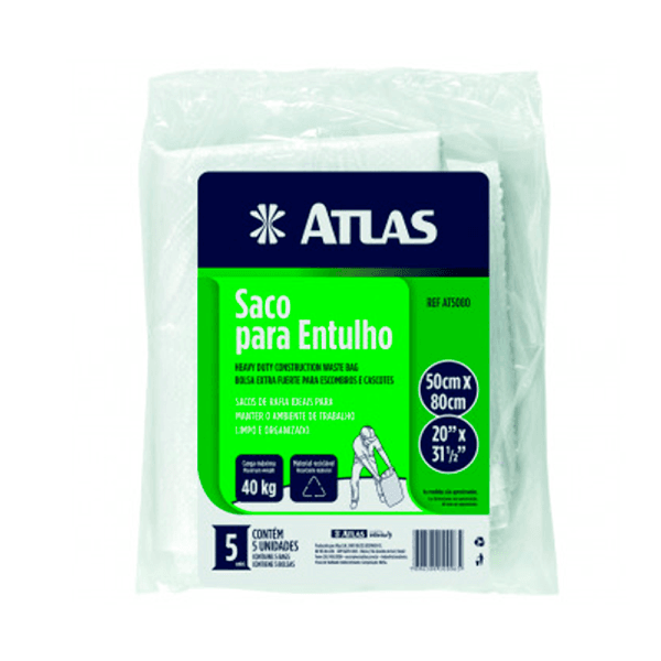 SACO PARA ENTULHO AT5080 40KG ATLAS