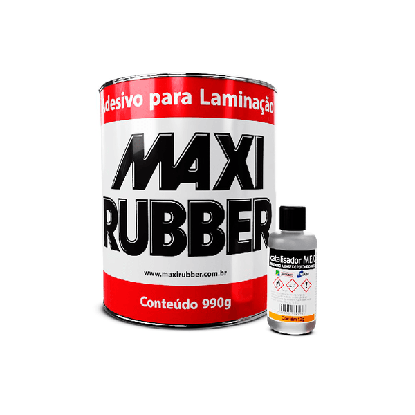 RESINA ADESIVO DE LAMINAÇÃO MAXI RUBBER 990GR C/ CATALISADOR 12G