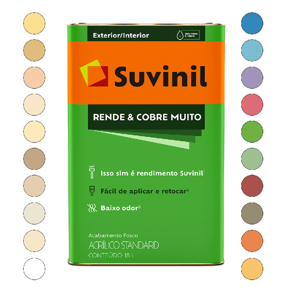 TINTA FOSCO ACRILICO RENDE E COBRE MUITO COR BRANCO 18LT