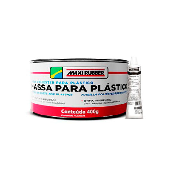 MASSA POLIESTER PARA PLASTICOS 400 GR MAXI RUBBER