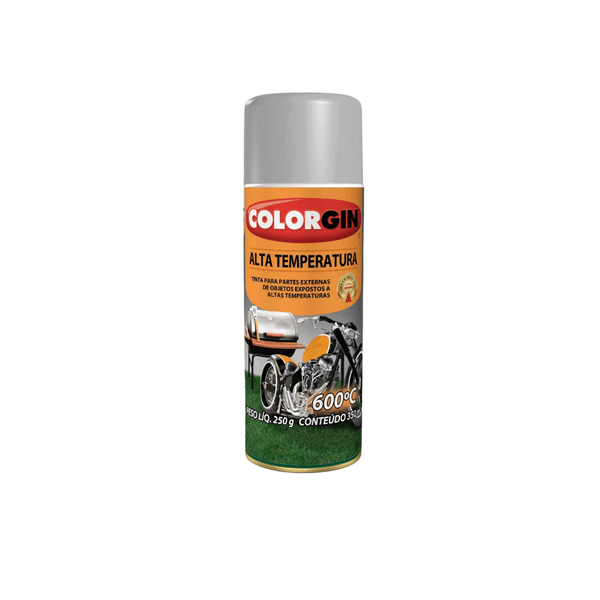 TINTA SPRAY ALTA TEMPERATURA ALUMINIO 5723 COLORGIN 350ML