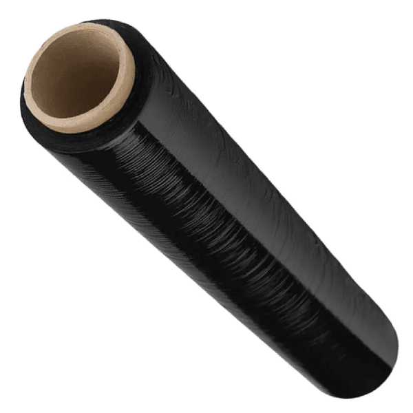 FILME PLASTICO STRECH PRETO ROLO 500M - 1,7KG