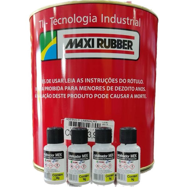 RESINA ADESIVO DE LAMINAÇÃO COM CATALISADOR 3,96 KG MAXI RUBBER