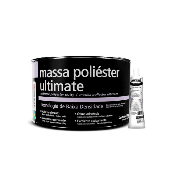 MASSA POLIESTER ULTIMATE PARA ALUMINIO GALVANIZADO 900GR MAXI RUBBER