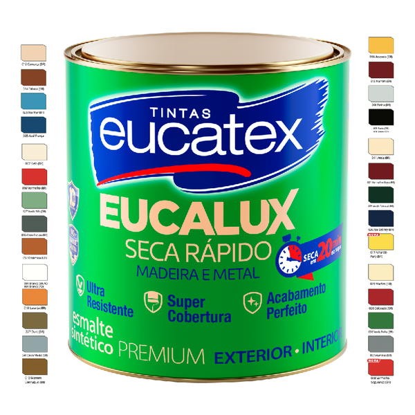 TINTA EUCALUX ESMALTE SINTETICO BRILHANTE PREMIUM COLORADO 900ML