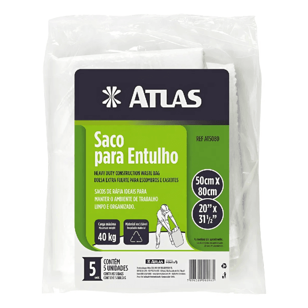 SACO PARA ENTULHO AT5080 40KG ATLAS