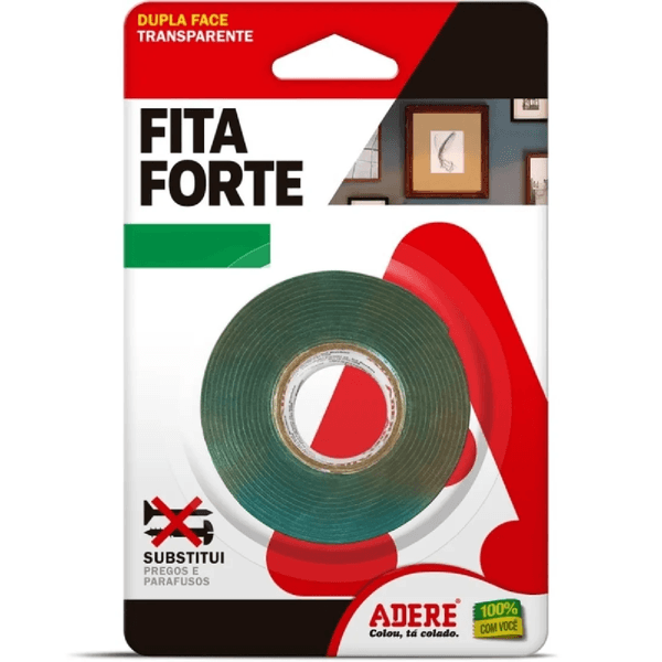 FITA DUPLA FACE FORTE TRANSPARENTE 24X02 ADERE 