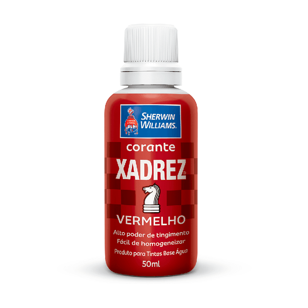 CORANTE PARA TINTAS LÍQUIDO XADREZ VERMELHO 50ML