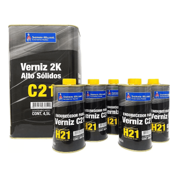 KIT VERNIZ 2K ALTO SOLIDO 4,5 C21 + 05 END H21 450ML