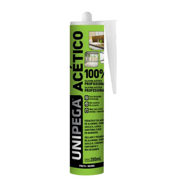 UNIPEGA SILICONE ACETICO PROF INCOLOR CARTUCHO 280ML