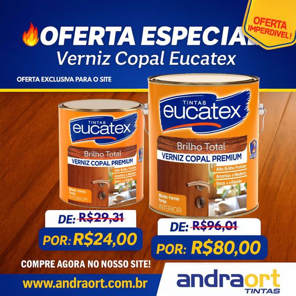 EUCATEX VERNIZ COPAL INCOLOR 900ML