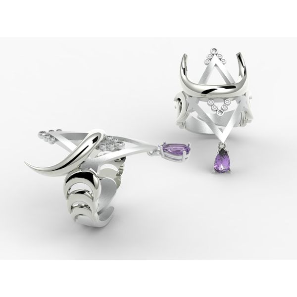 Anel Lua Crescente Tribal