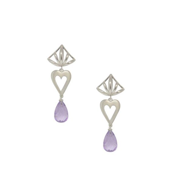 Brinco Coração com Briolet