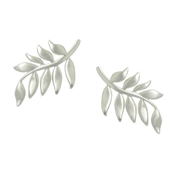 Brinco de prata Ramo de folhas Ear Cuff