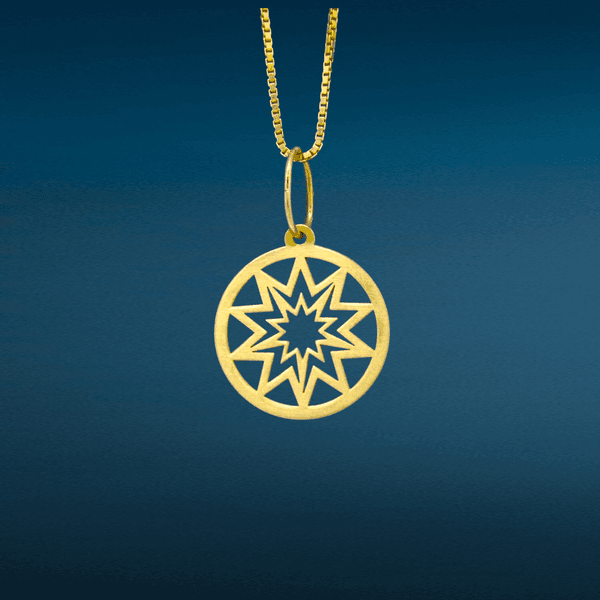 Pingente Estrela de 10 pontas em ouro