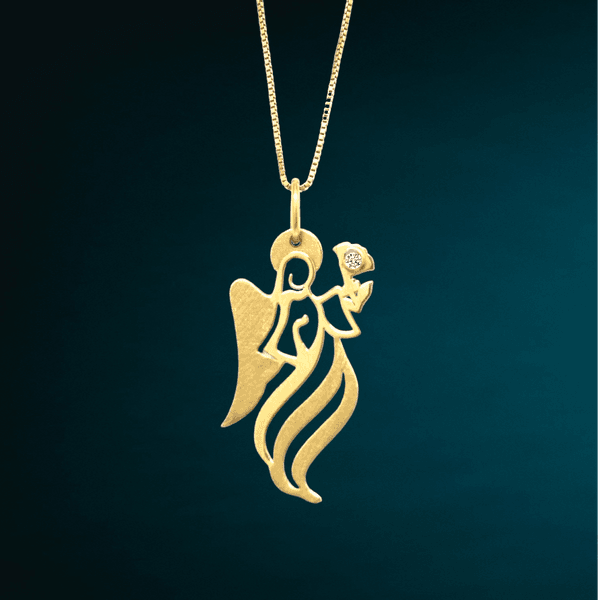 Pingente São Gabriel Arcanjo em Ouro 18k