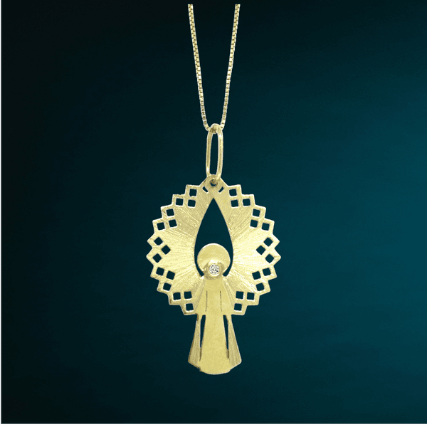 Pingente São Rafael Arcanjo em ouro