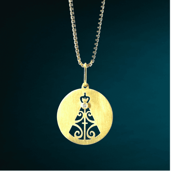 Medalha Nossa Senhora Aparecida em Ouro