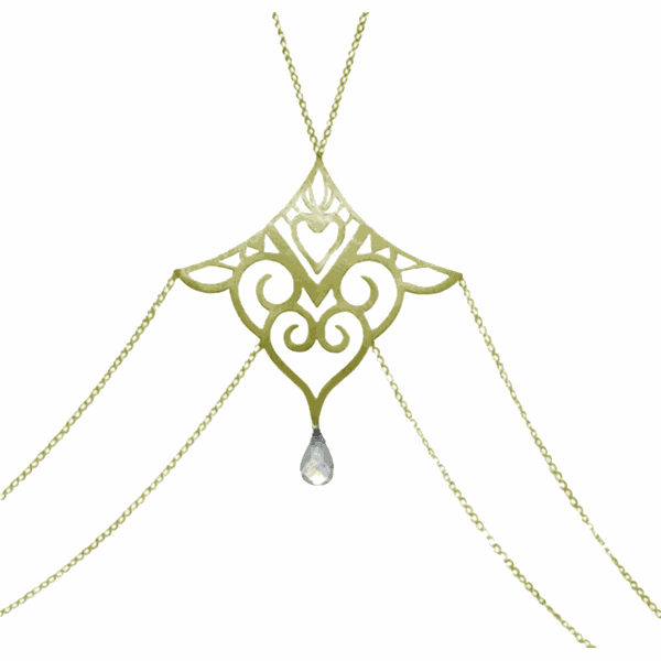 Body Chain - Banhado a Ouro e Cristal