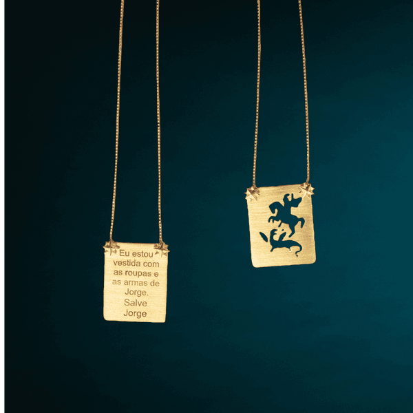 Escapulário São Jorge Ouro