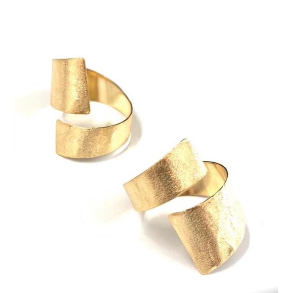 Anel Espiral Banhada a Ouro 18k