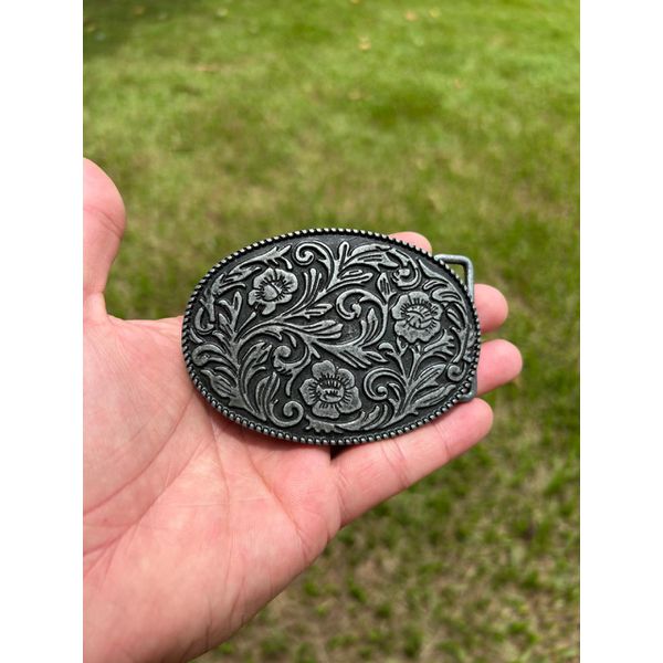 FIVELA COUNTRY FLORAL OVAL PRATA VELHA