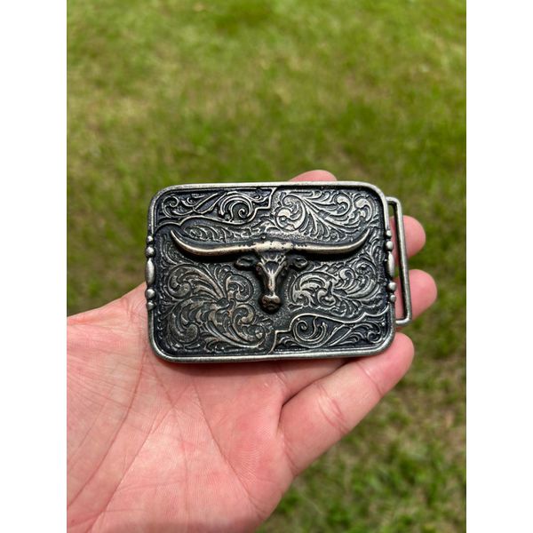 FIVELA COUNTRY LONG HORN QUADRADA PRATA VELHA