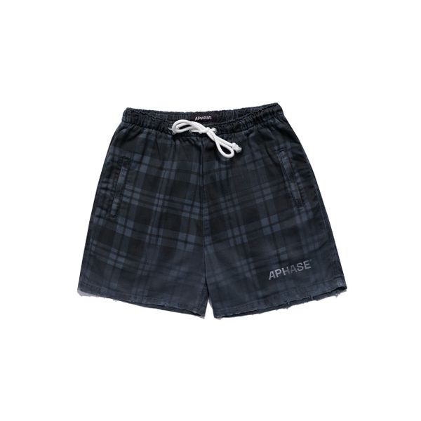 TWILL SHORTS - CHECKED BLUE