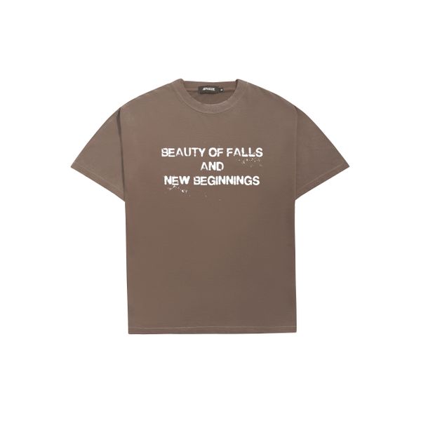 STENCIL T-SHIRT - BROWN