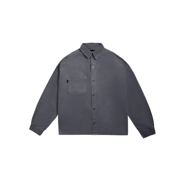 SOFT TWILL SHIRT - STONED GRAY