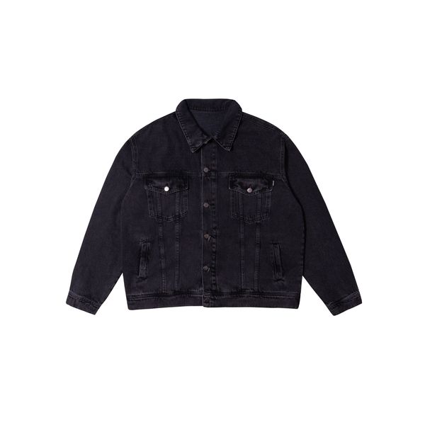 RELAXED DENIM JACKET - BLACK