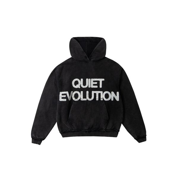 QUIET EVOLUTION - HOODIE - STONED BLACK