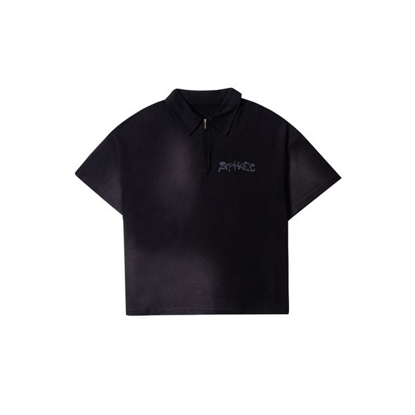SKETCH LOOSE POLO - STONED BLACK