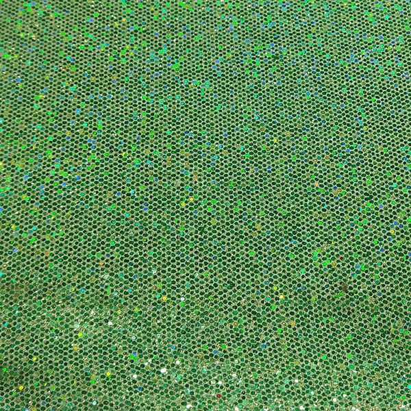 Laminado Sintético PU Glitter Sextavado Verde