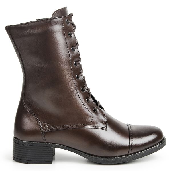 Bota coturno feminino Aproprie cano médio