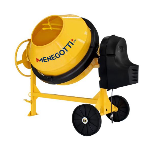 BETONEIRA MENEGOTTI 400L PRIME COM MOTOR MONOFASICO 110/220V. - MENEGOTTI 