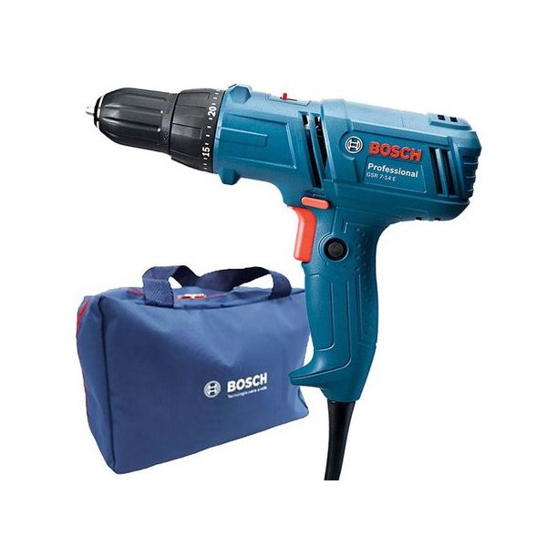 PARAFUSADEIRA ELETRICA /FURADEIRA 400W.(GSR7-14E) COM BOLSA 110V/220V - BOSCH 