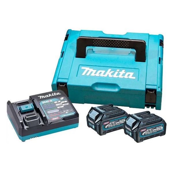 KIT 2 BATERIAS BL4020+CARREGADOR DC40RC 40V MALETA - MAKITA 