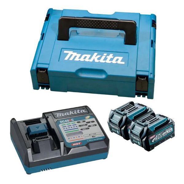 KIT 2 BATERIAS BL4025+CARREGADOR DC40RC 40V COM MALETA - MAKITA 