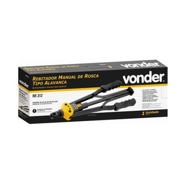 REBITADOR MANUAL ALAVANCA P/REBITE C/ROSCA RR-312 M3-M12 - VONDER