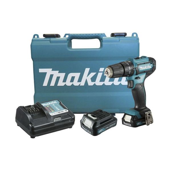 FURADEIRA PARAFUSADEIRA DE IMPACTO 12V COM DUAS BATERIAS 1.5Ah / CARREGADOR E MALETA HP333DWYE - MAKITA