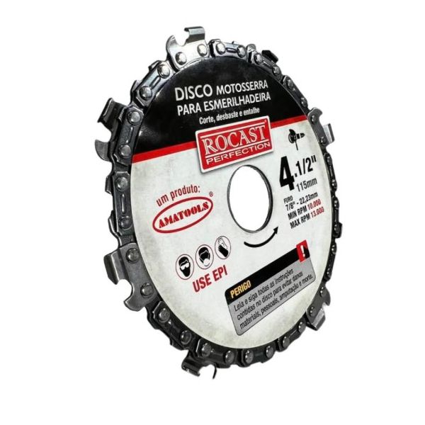 DISCO MOTOSSERRA PARA ESMERILHADEIRA 4.1/2" 115MM - ROCAST