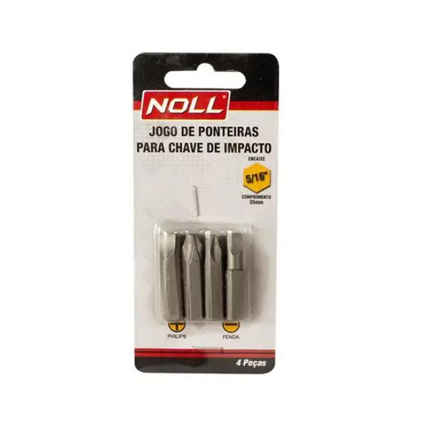 JOGO DE PONTEIRAS PARA CHAVE DE IMPACTO ENCAIXE 5/16 - NOLL