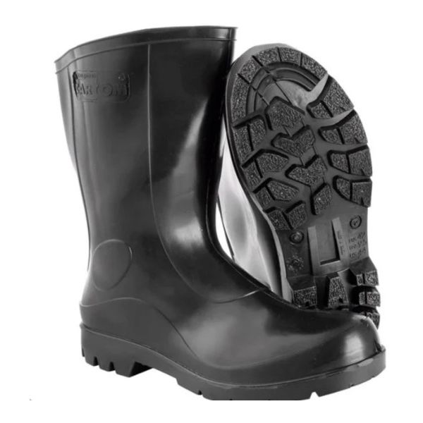 BOTA / BOTINA PVC CANO MEDIO PRETA CA 32169 - CARTOM 