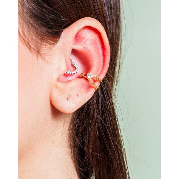 Piercing Ponto de Luz Dourado