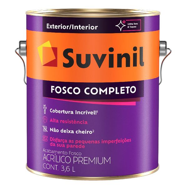 Tinta Acrílica Fosco Completo Branco Neve 3,6L