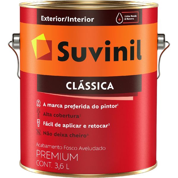 Tinta Acrílica Classica Fosco Branco neve 3,6L