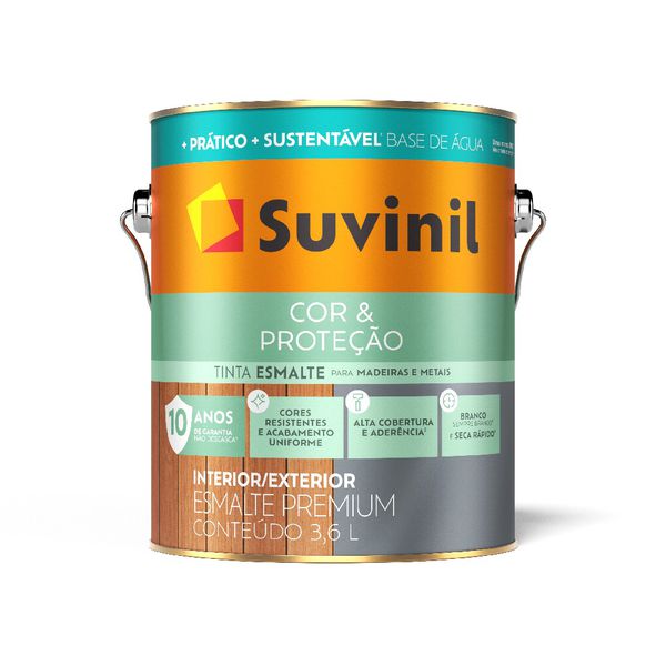 ESMALTE SINTÉTICO BASE D'AGUA SECA RÁPIDO BRILHANTE 3,6L
