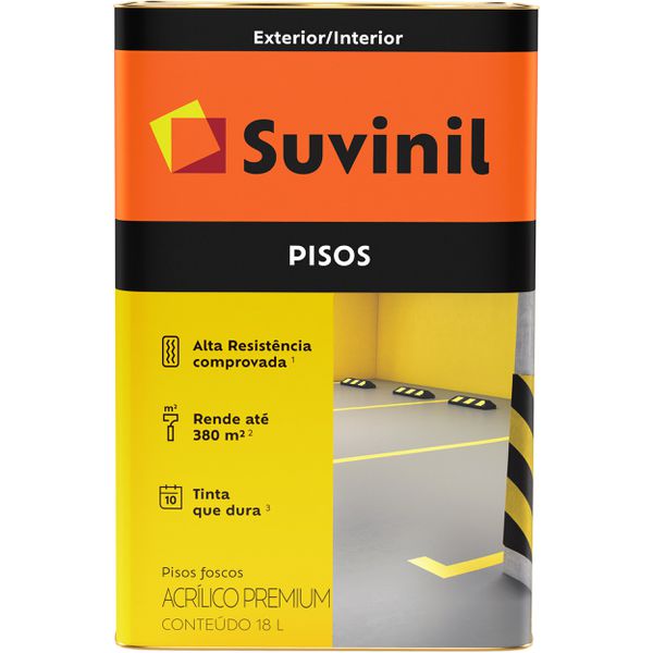 TINTA ACRÍLICA PARA PISO CINZA SUVINIL 18 L