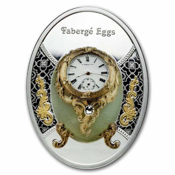Moeda de Prata Niue 2023 - Egg With Watch Ag999 16,81 g